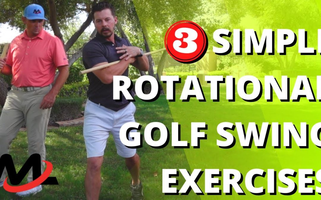 3 Simple Rotational Golf Swing Exercises | Academy And TPI Fitness Coach Zach Trains Milo