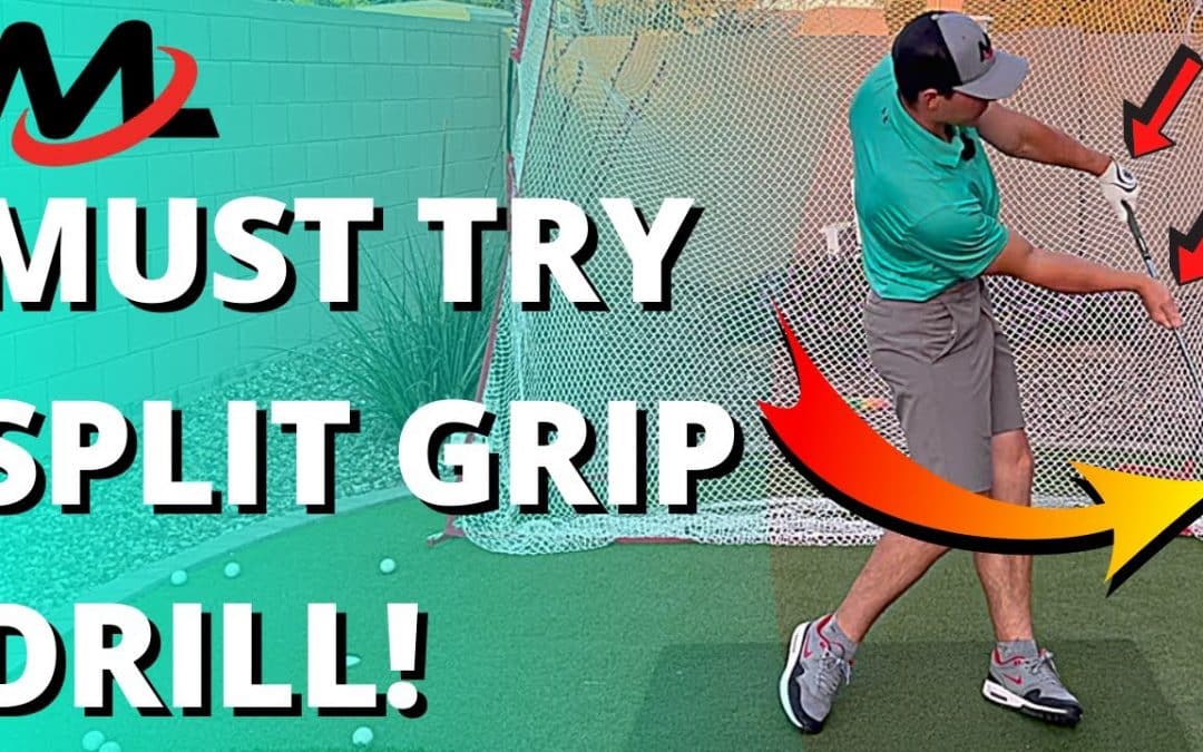 SPLIT GRIP Golf Swing Drill For Hip Rotation And Pure Impact (NEW Way)