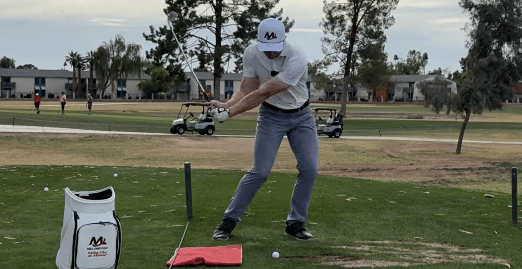 Henry Fall getting onto front foot with the towel drill for ball first contact and fewer fat shots.