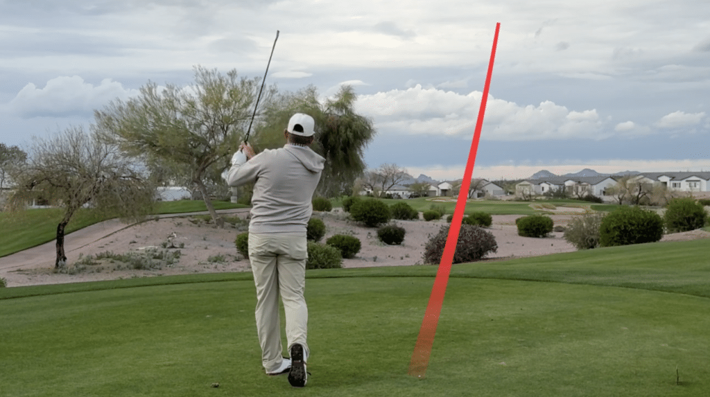 Milo Lines golf swing at Superstition Mountain Golf & Country Club.